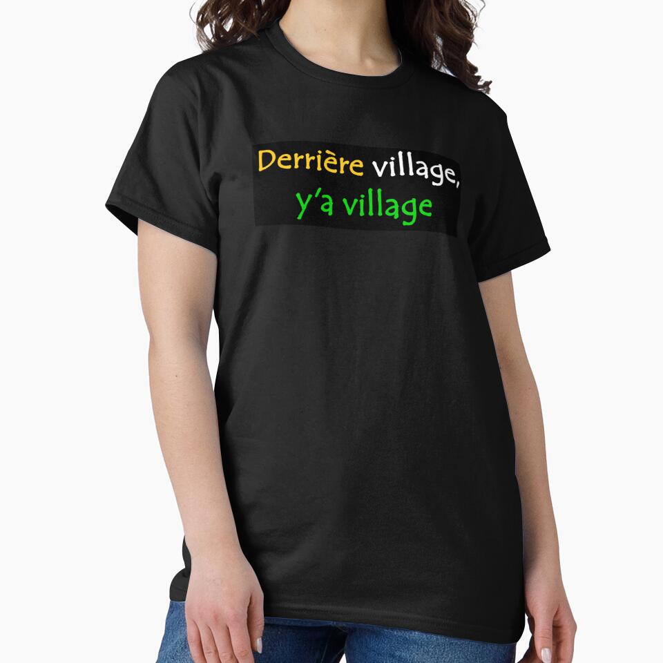 Derrière Village y'a Village African Street Slang Quote in Ivory Coast Flag Colours by Tony Cisse