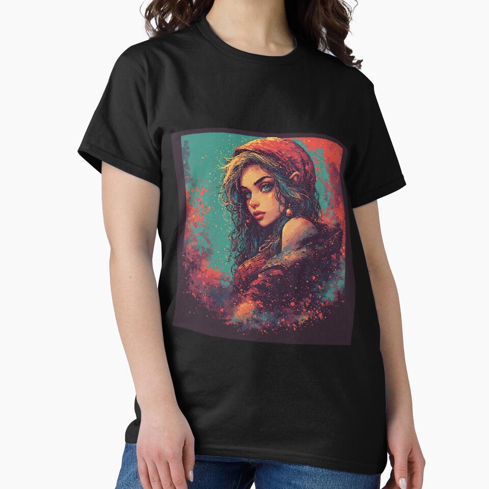 Beautiful Retro Art For Woman In pixel Art by jimcaza