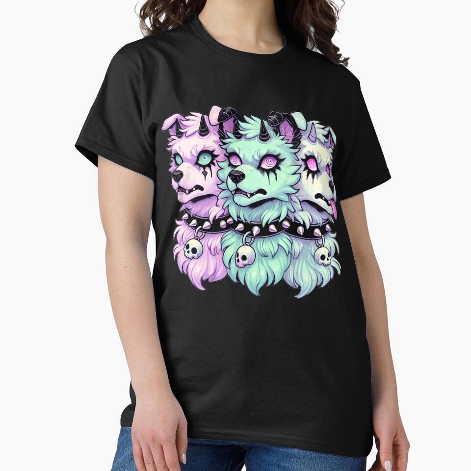 Pastel Goth Gothic 3-Headed Dog Gothic Men Women by BlueBerry-Pengu