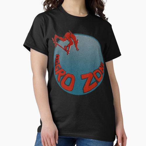 Aggro zone, retro skateboard t shirt design by Retro80sskate