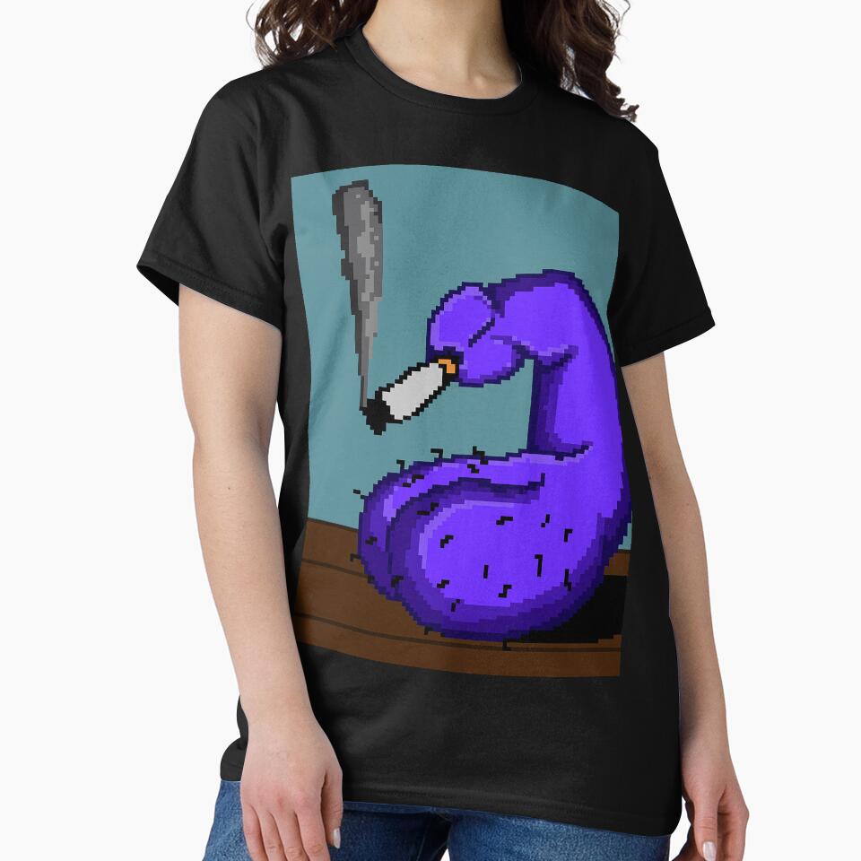 "Cigarette Break Pixel in Purple" by KatBlouchArt