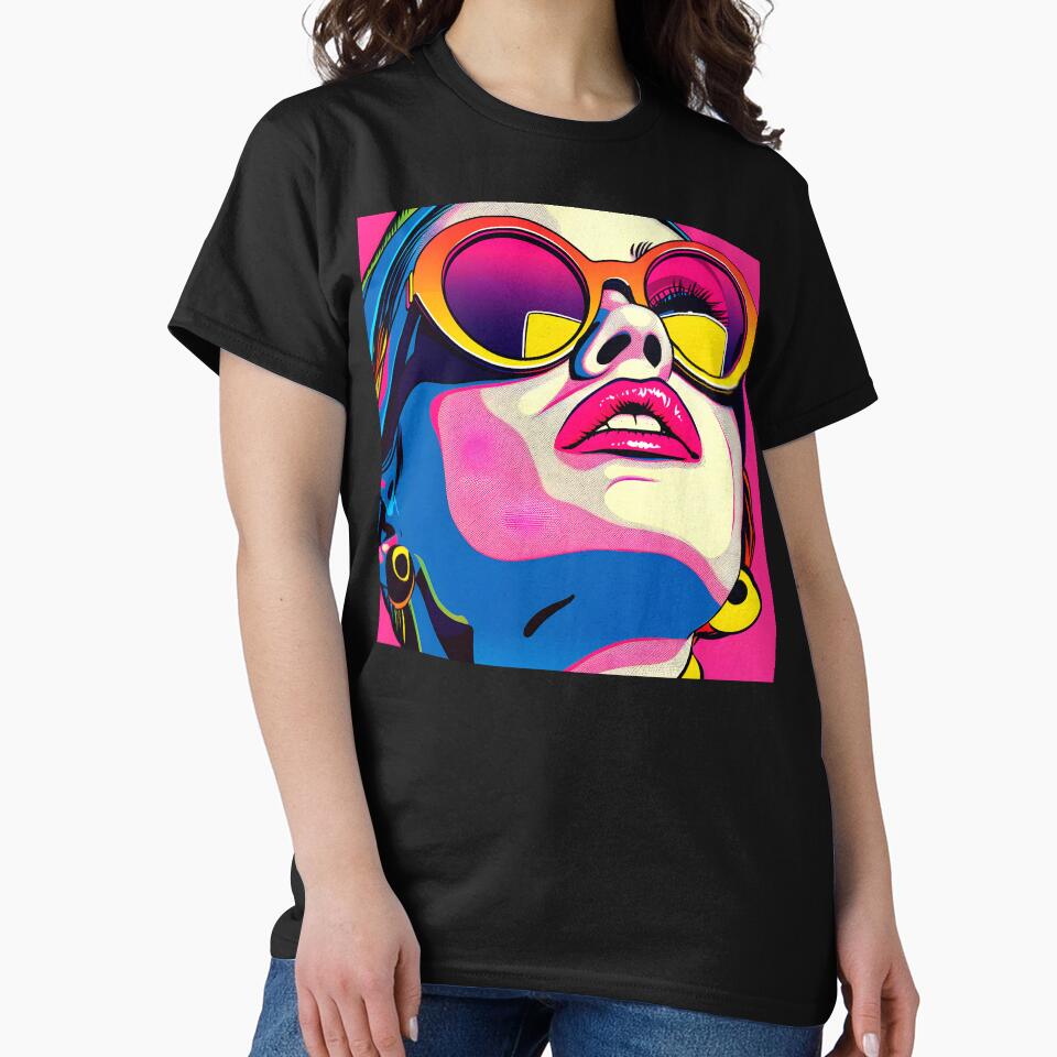 Pop Art Female With Sunglasses Comic Book Aesthetic by DEC02