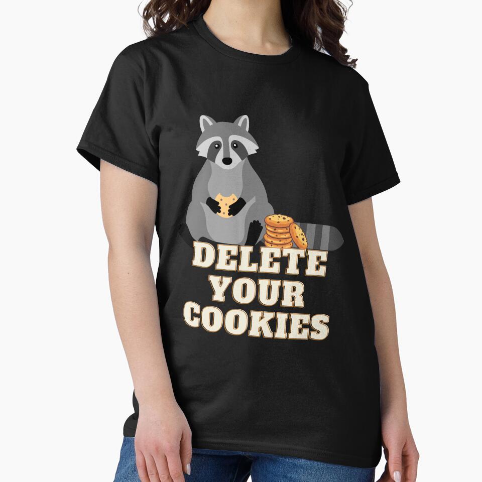 Delete Your Cookies Raccoon Humor Browser Fun by Two Left Hands Design