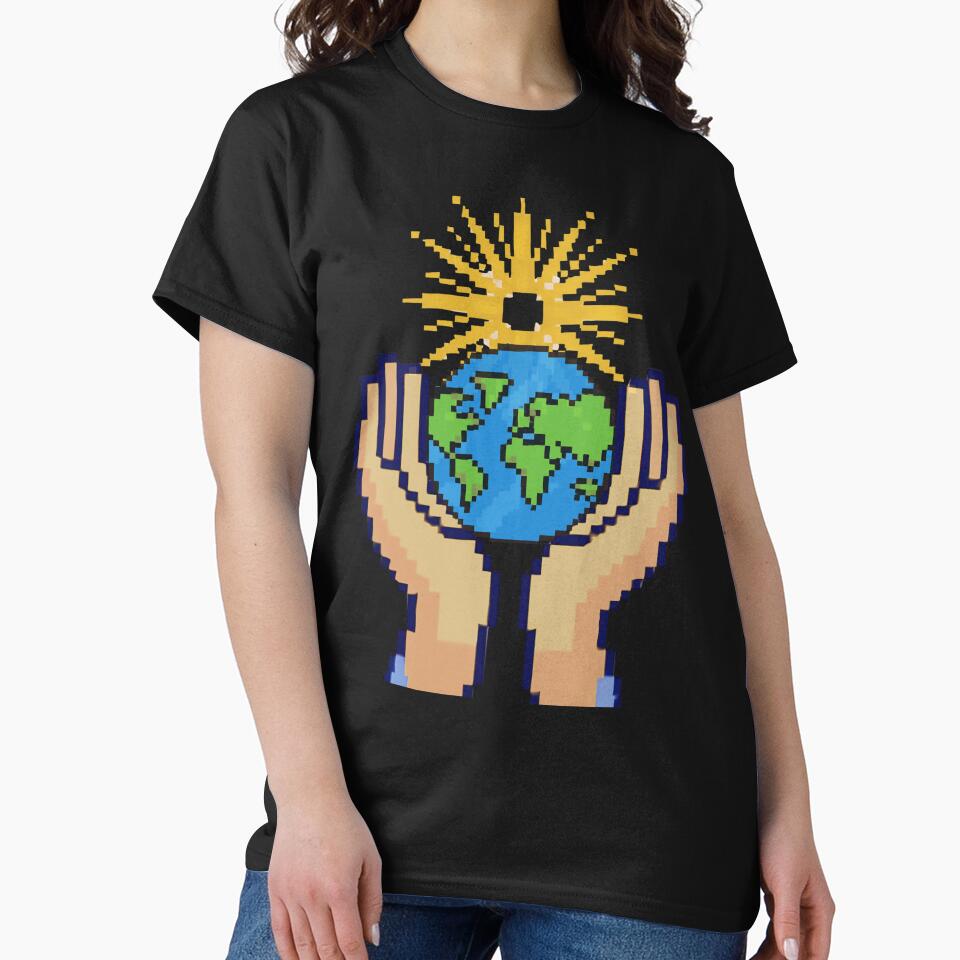 Earth in Our Hands – Pixel Art Symbol of Hope by Aquarius-club