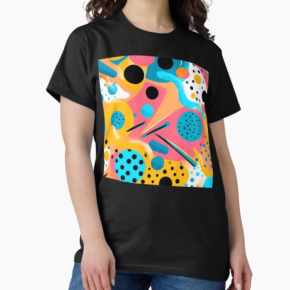 Pop Art Abstract Blue, Yellow And Pink Pattern by DEC02