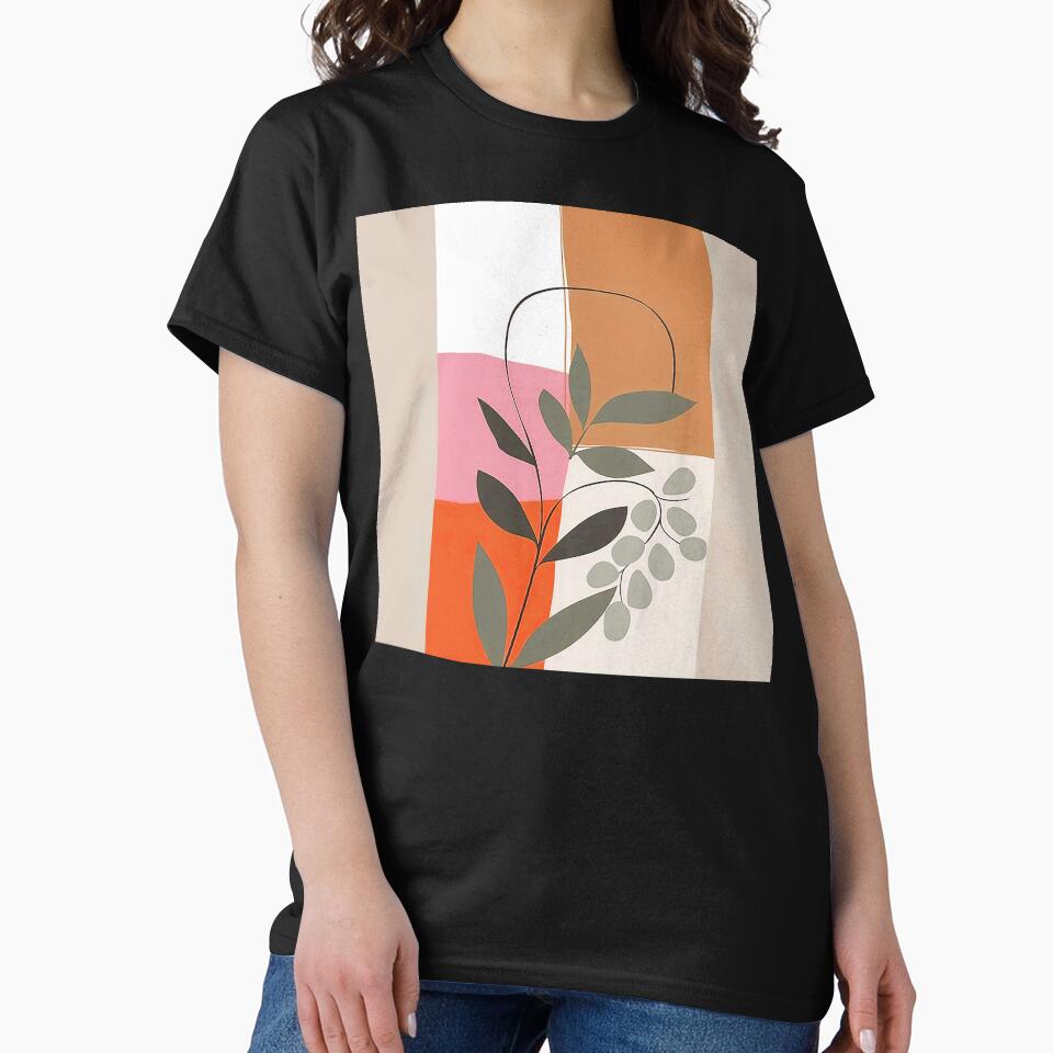 Boho Caramel Hues, Pink, And Orange Abstract Leaves by DEC02