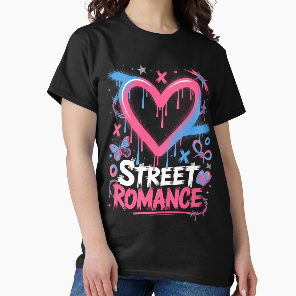 Street Romance Dripping Heart Barbed Wire Butterfly Valentine's Day by DarylWelsh2024
