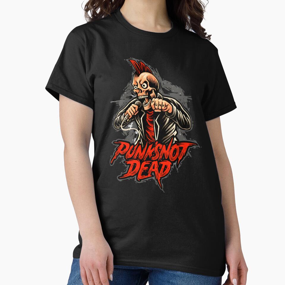 Punk's Not Dead Skull Punk Rock by TshirtsOnline-