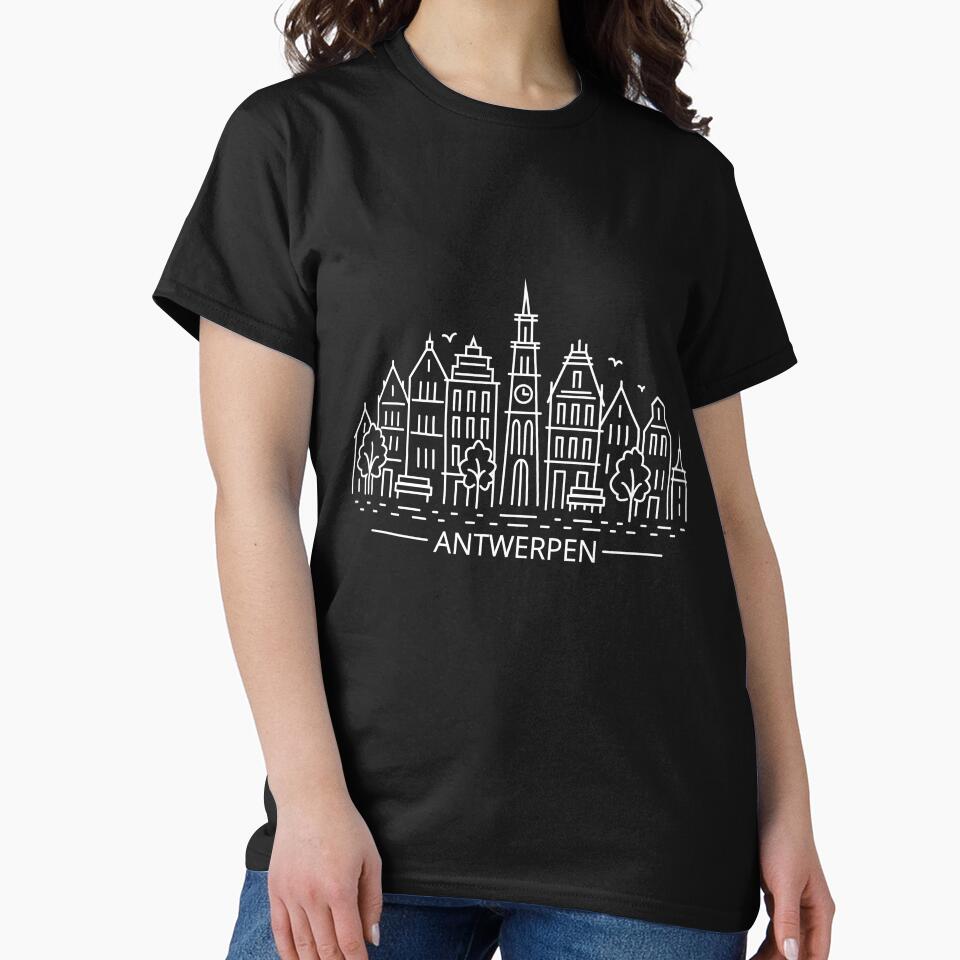 Antwerpen line art (white version) by ziryna