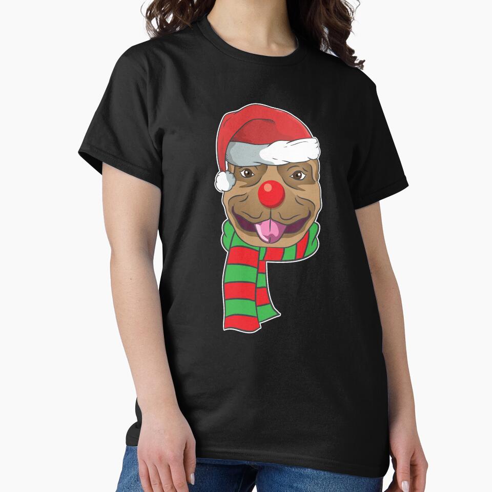 Funny Christmas Dog Xmas Santa  Pit bull Holiday Gift by haselshirt