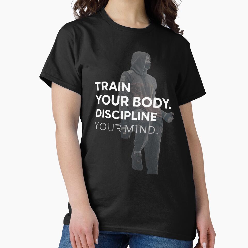 Train Your Body Discipline Your Mind Shirt | Motivational Fitness Apparel by guchieworld21