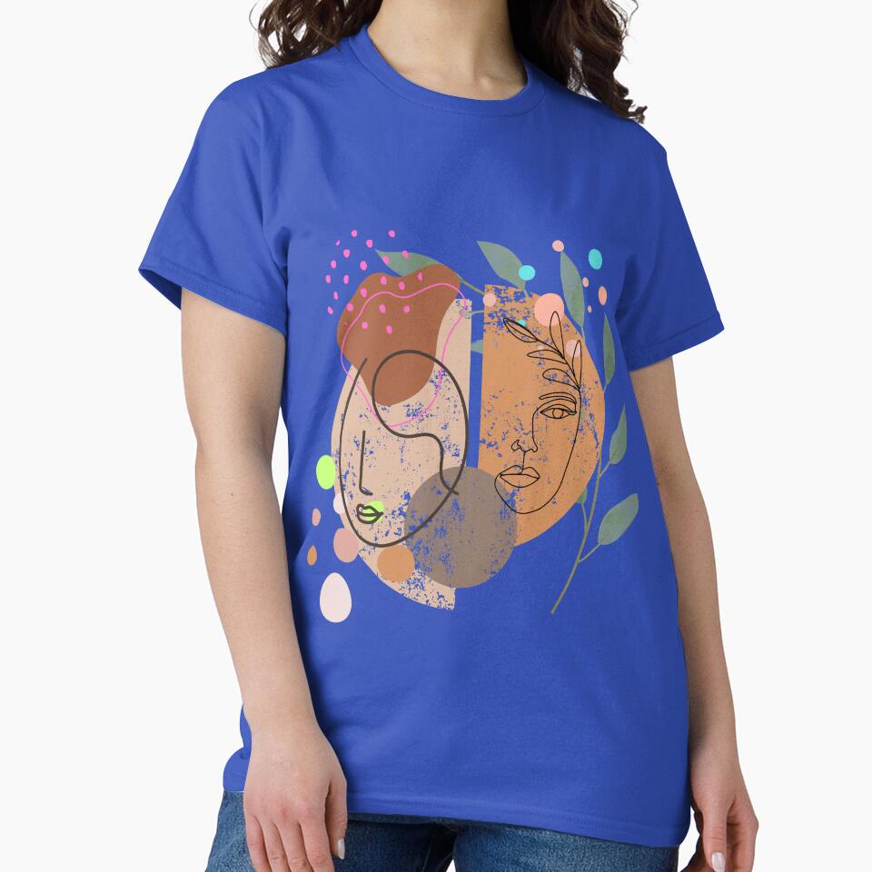 Boho Style Two Woman Face by ARTCLAYSTO