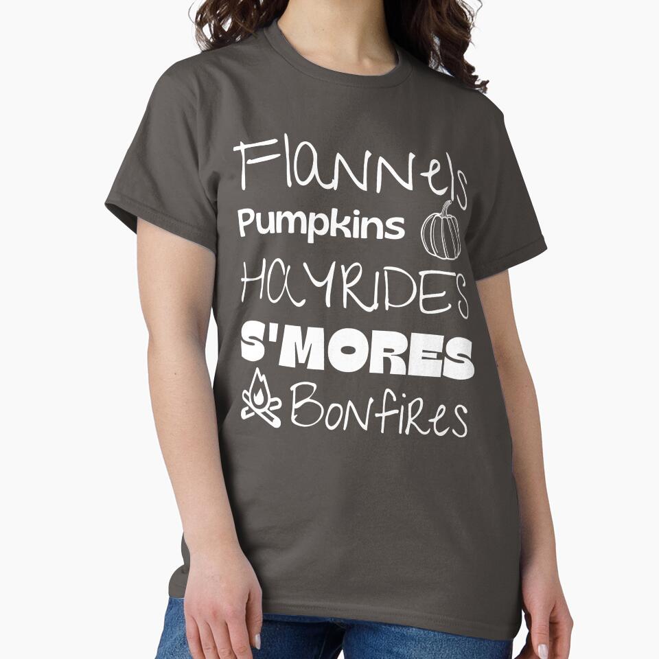 Flannels Pumpkins Hay Rides S'mores and Bonfires by RunThatApparel