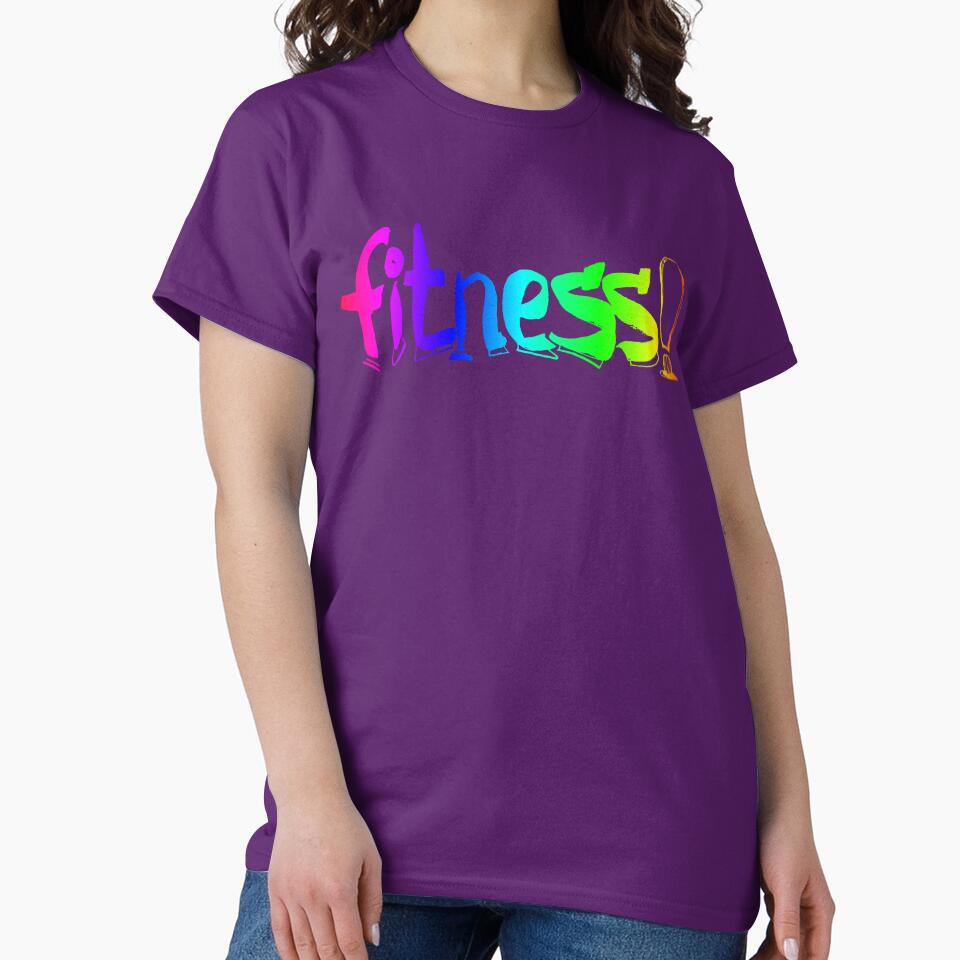 Sport Fitness watercolor lettering |  Rainbow Fitness word handlettering by lausn