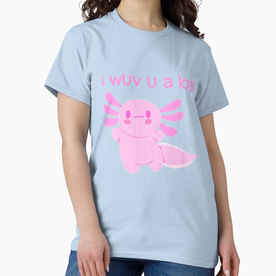 I wuv you a lotl - Cute Axolotl - I love you by EvergreenRevolt