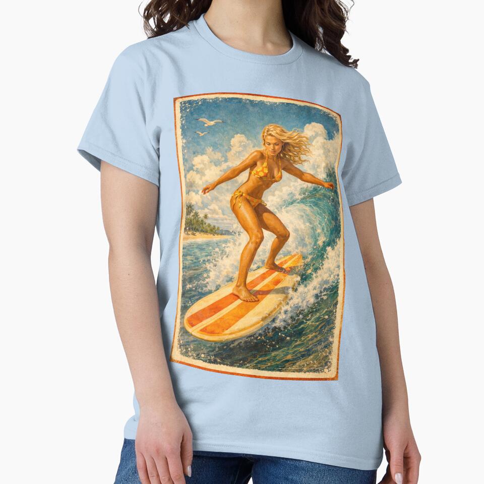 Retro Surf Goddess — Endless Summer Vibes by ITSimagination