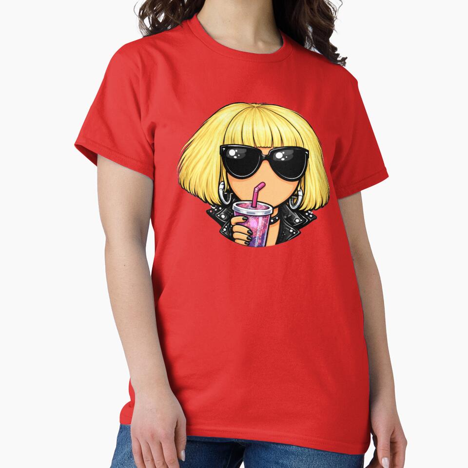 2010s Pop Girl Energy – Glam Sunglasses Pop Art Caricature by SimplyJasper