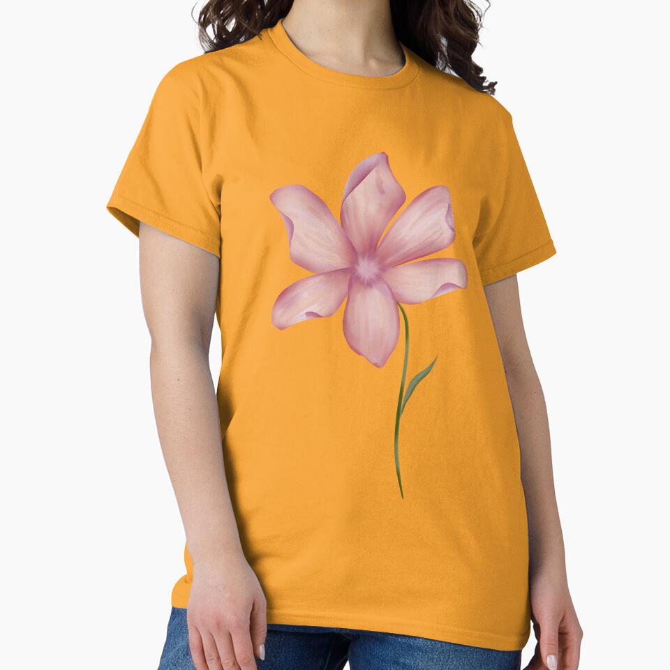 Delicate Pink Flower in Bloom by WanchaleeStudio