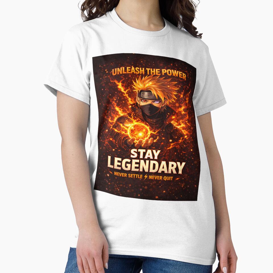 Unleash The Power Anime Hoodie ?⚡ | Stay Legendary Ninja Design | Motivational Anime Streetwear by SSVSTICKERS