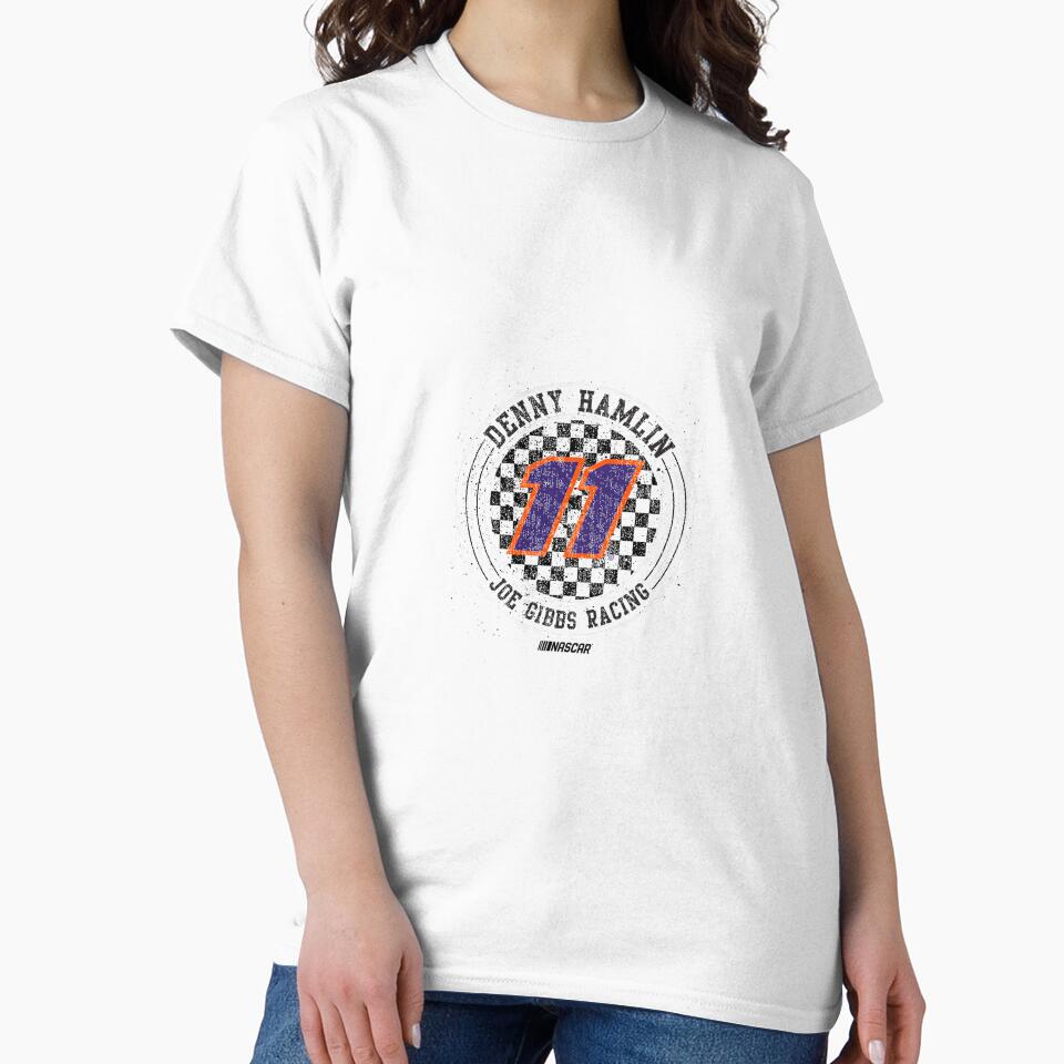 NASCAR - Denny Hamlin - Checkered Circle Premium Tri-Blend by MichelleELawren