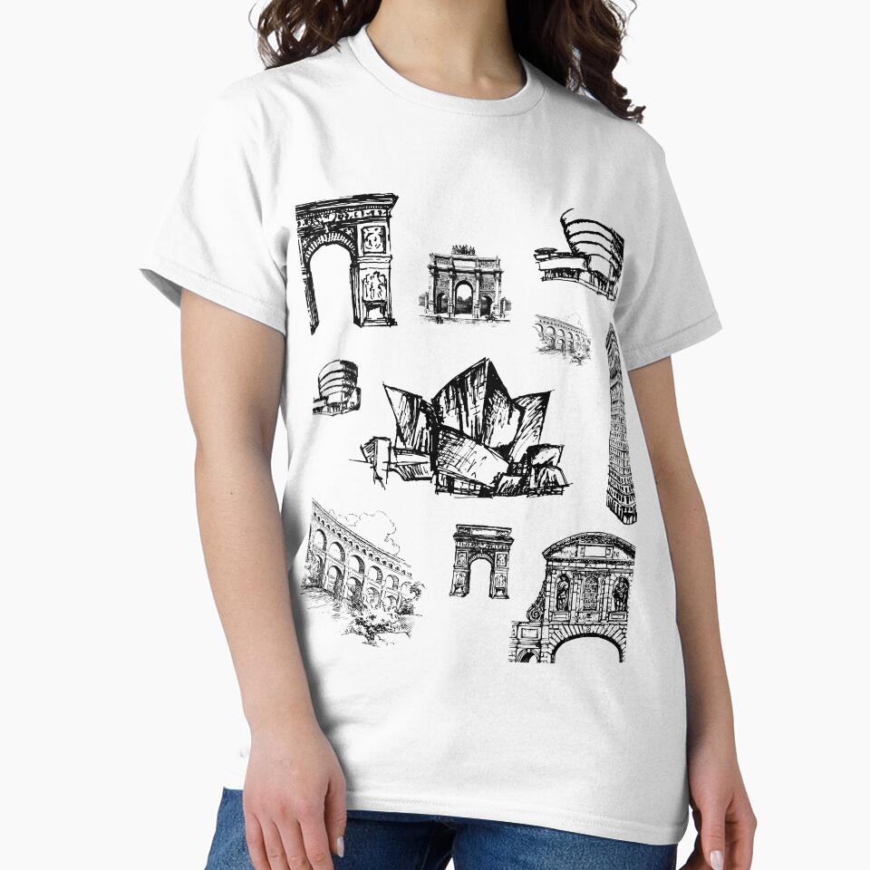 City Momuments & buildings pattern  | Urban planner gift by chi vana