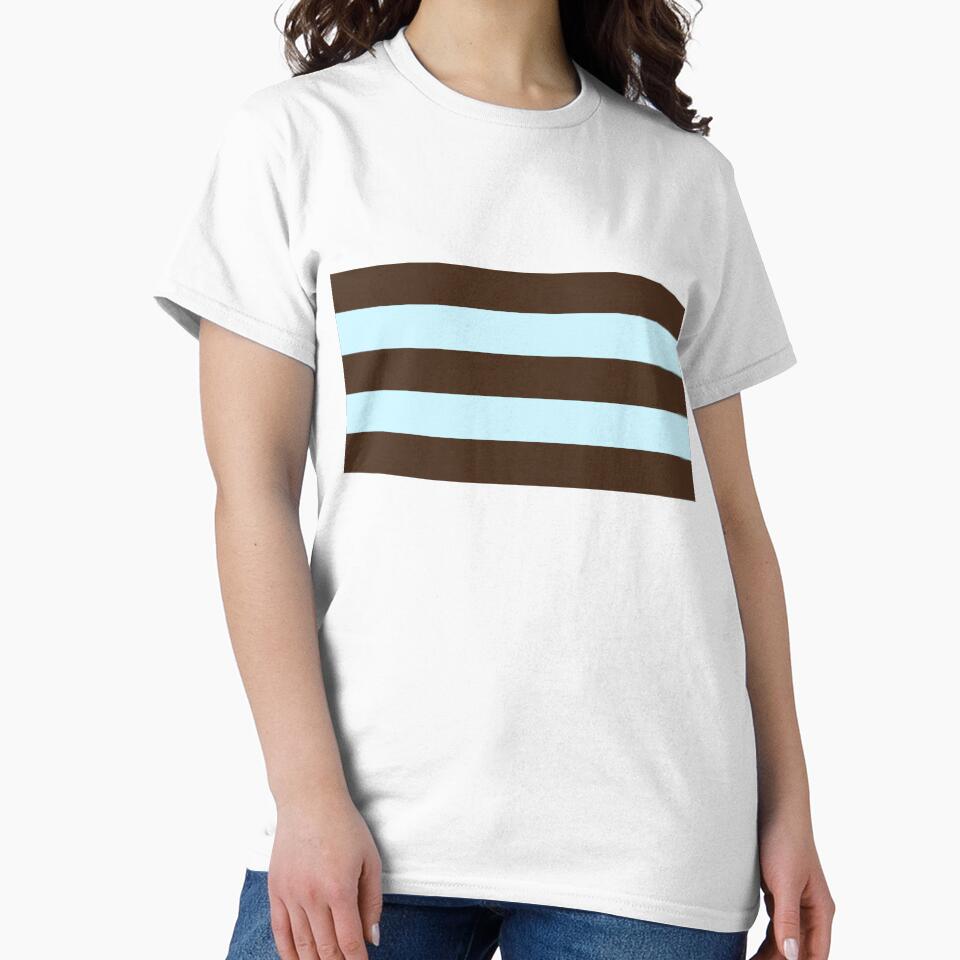 horizontal brown blue stripes by Selinahuynh0304