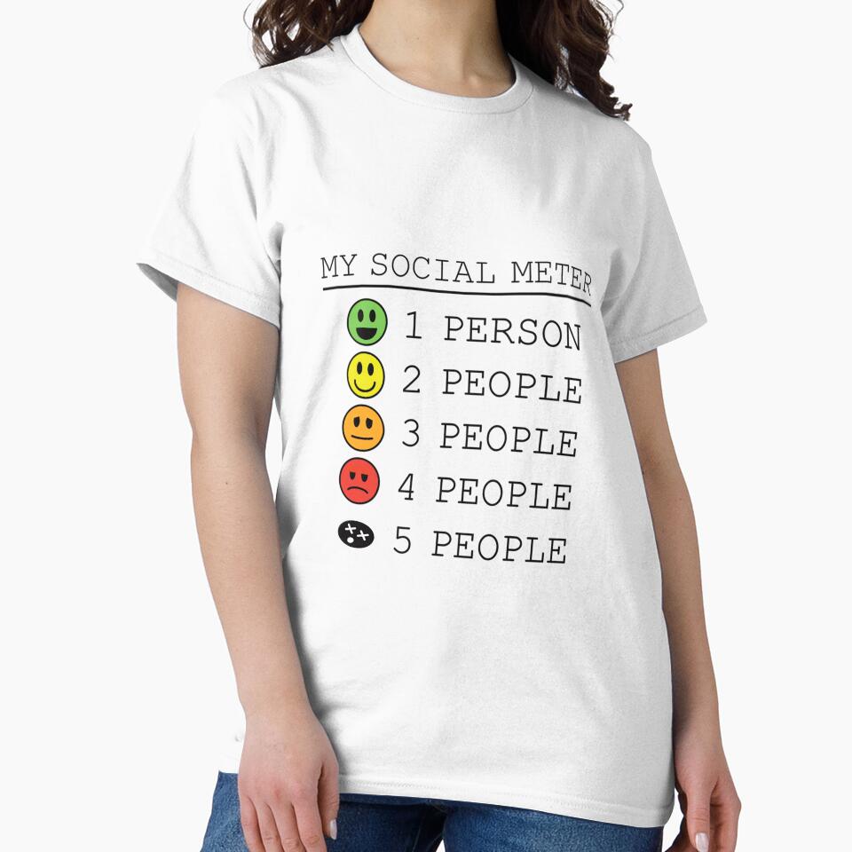 My Social Meter Funny Introvert Too Many People by JohnVBurks