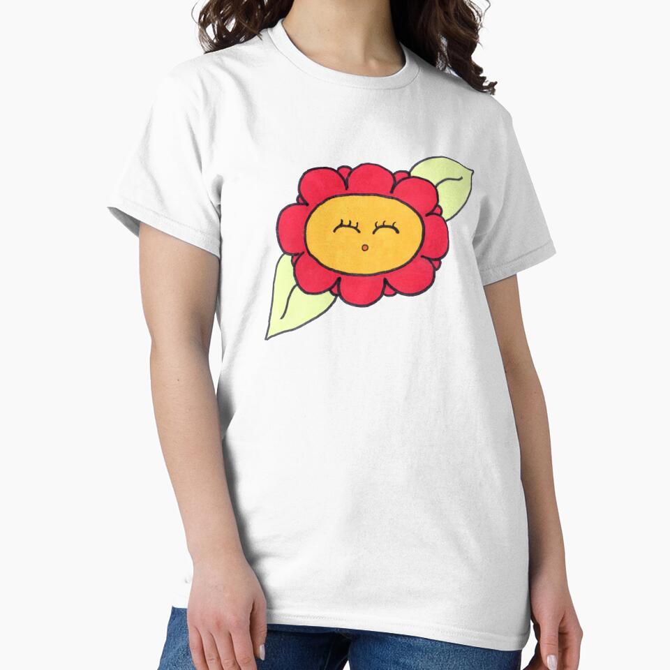 Copy of Cute red flower with green background by Kitten2525