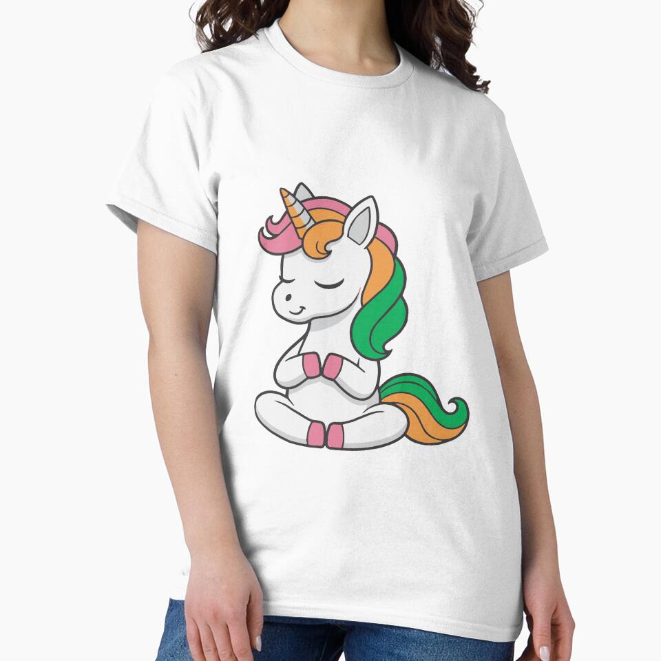 CUTE Yoga Unicorn Shirt Oversized by Peetacho