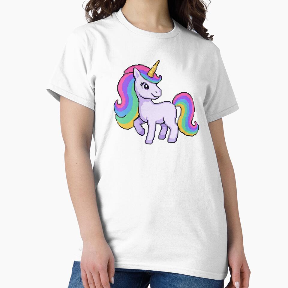 Pixel Unicorn Sticker — Y2K Retro Game Sprite Kawaii Fantasy Art by Velustro Shop