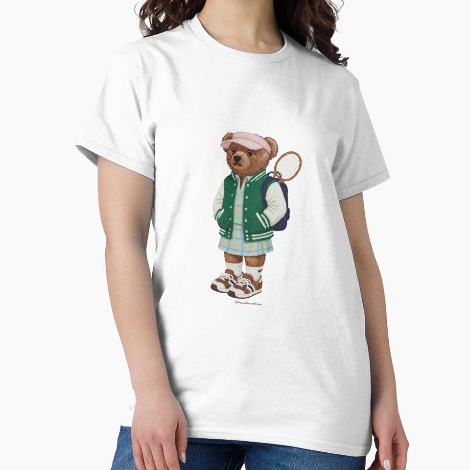 Cute Preppy Green Tennis Player Teddy Bear by BUABUABUA