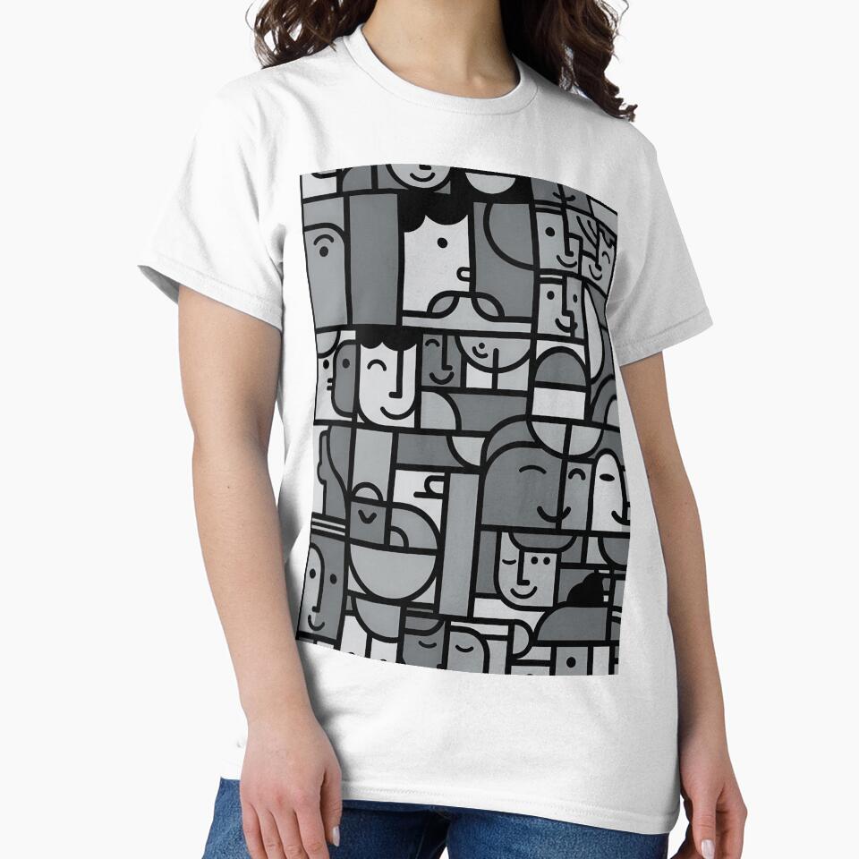 Bauhaus Abstract Faces Mosaic by Timegraf