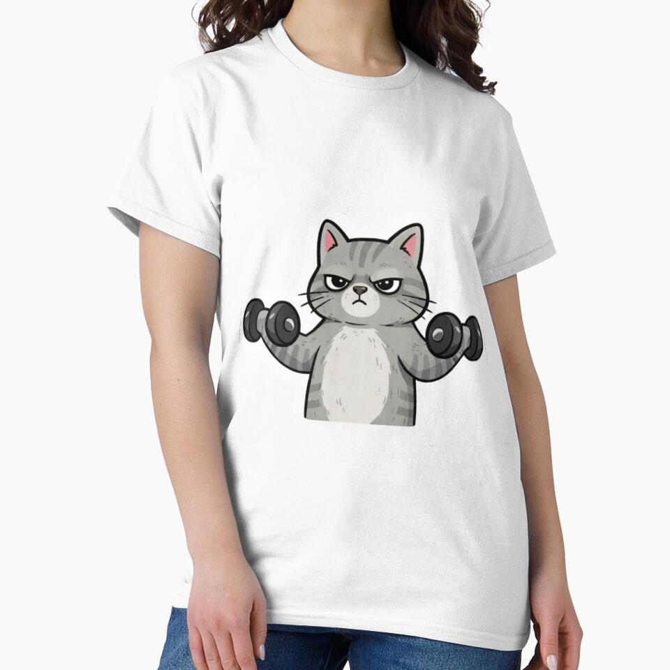 Grim Gym Cat – Funny Fitness Cat Design by Chilixi-Shop