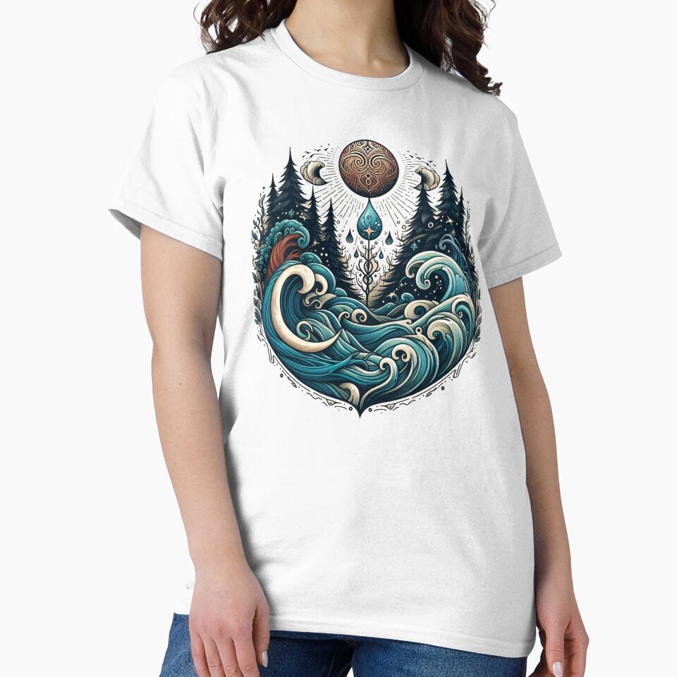 The graphic portrays a mystical scene where the sea by VisualHut
