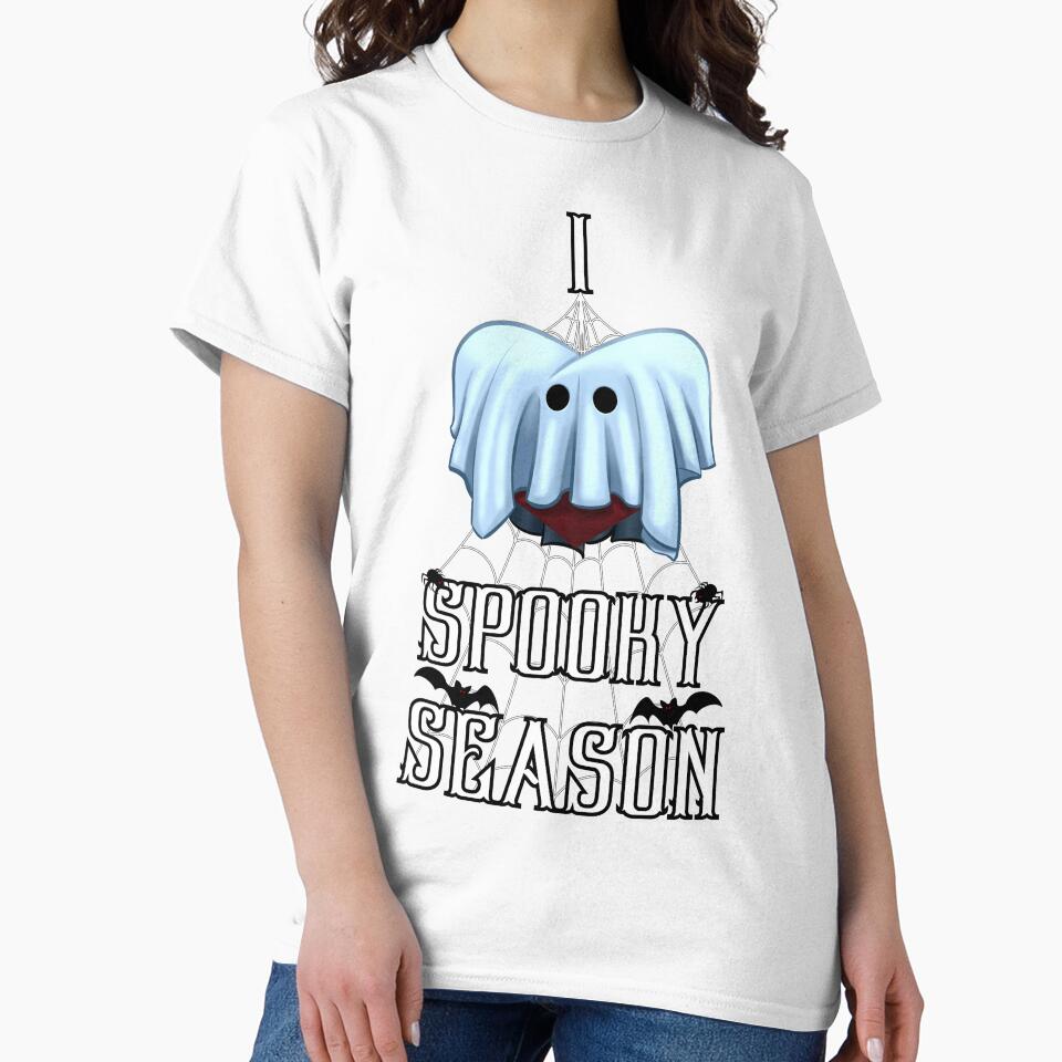 Boo Ghost I Love Spooky Season by ThreadSIL