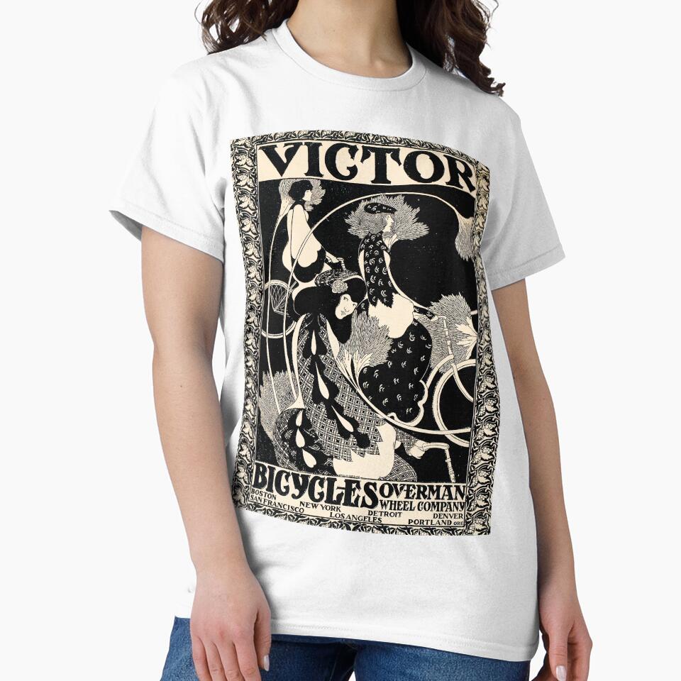 American VICTOR BICYCLES Art Nouveau Lithograph Poster by William Bradley by retroposters