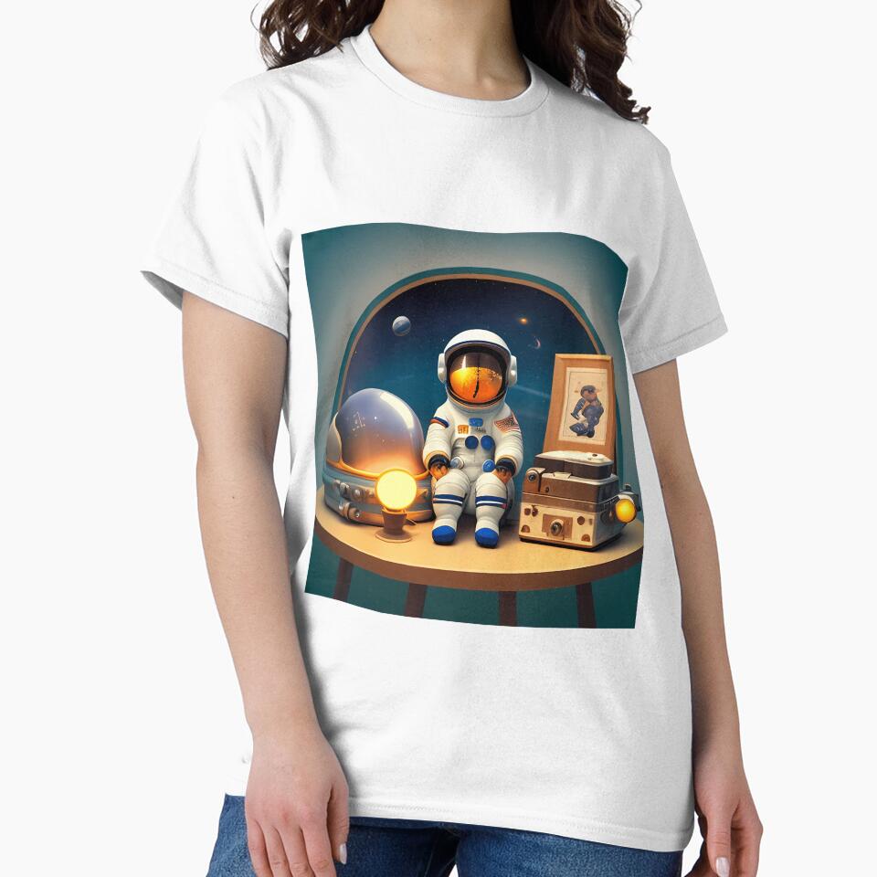 astronaut reflects on their past adventures and achievements by qatjamack0