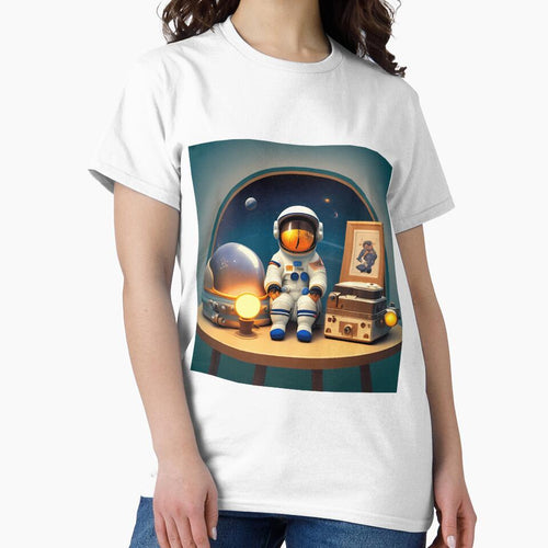 astronaut reflects on their past adventures and achievements by qatjamack0