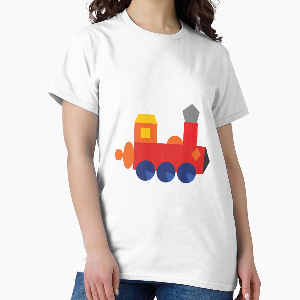 Geometric Train Made from Shapes for Kids by MadeFromShapes