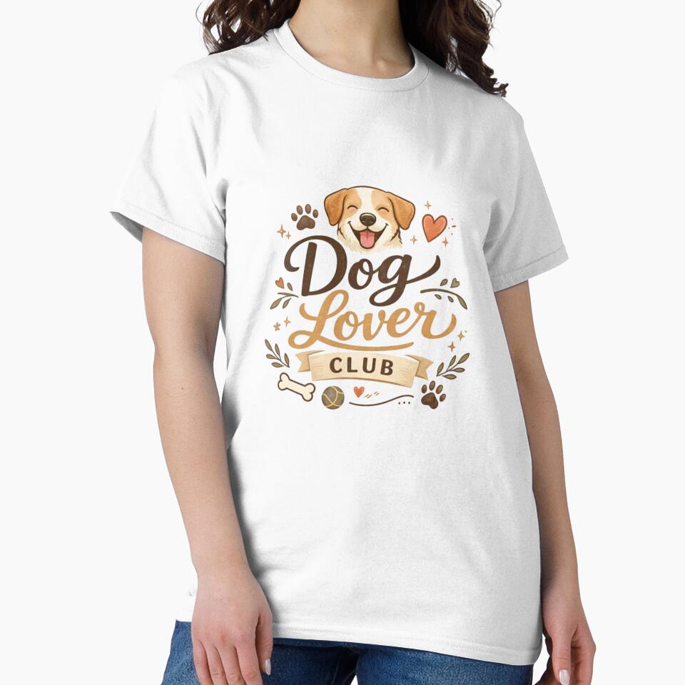 Dog Lover Club Cute Aesthetic Dog Design | Funny Dog Lover Gift | Paw Print Dog Illustration by Sanika arts