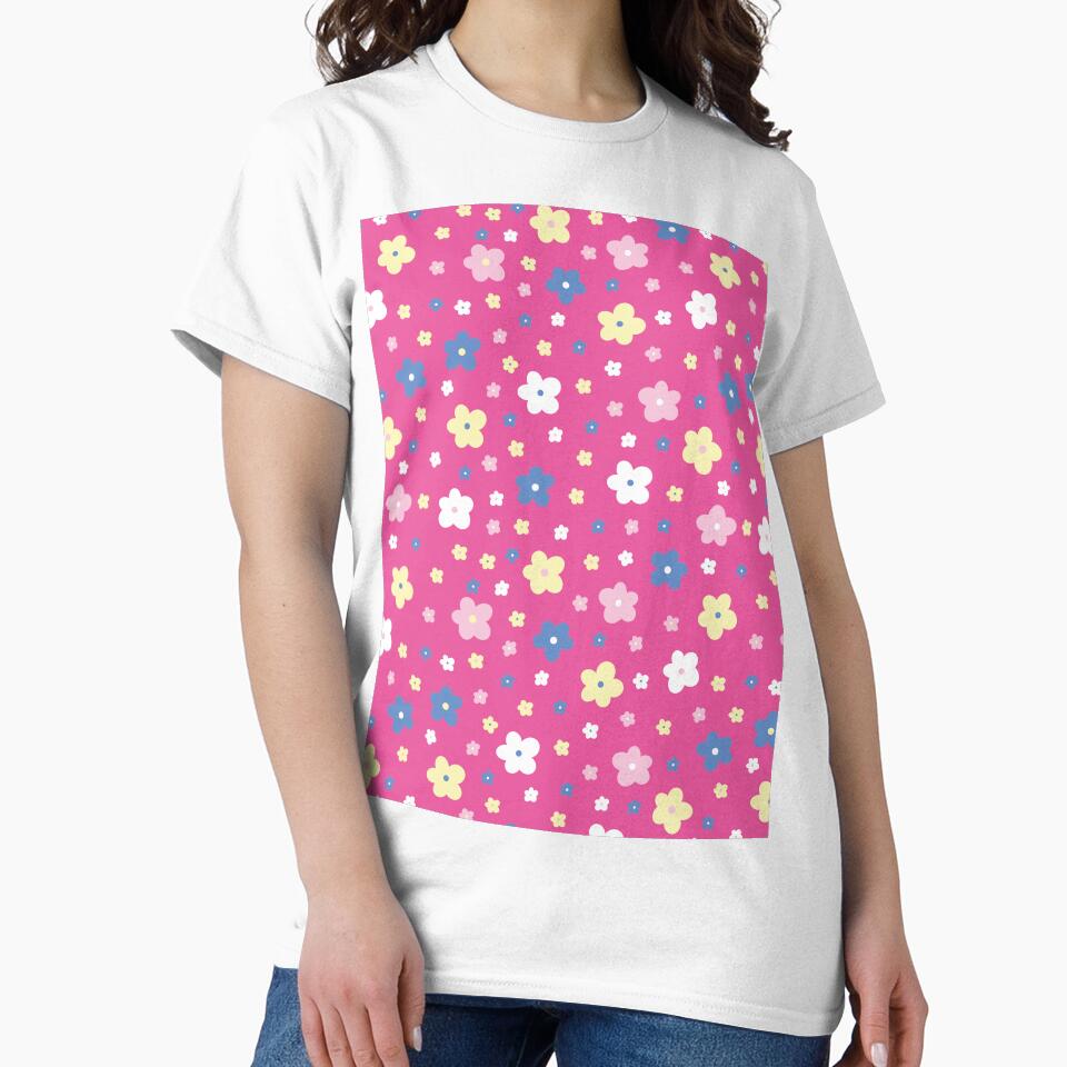 Y2K 2000S COCONUT GIRL AESTHETICS RETRO MINI MICRO TINY SMALL FLORAL FLOWERS HOT PINK BABY BLUE YELLOW by blomastudios