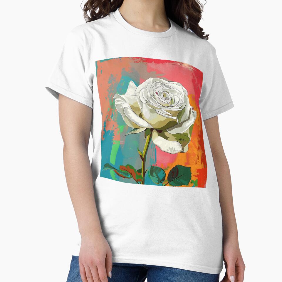 White Rose Pop Art 1 by AstroRisq