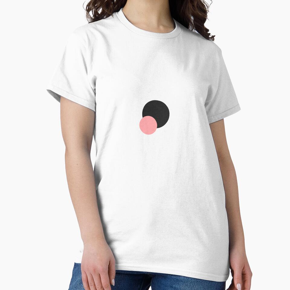 Minimalist Pink and Black Geometric Circles by Thijsje