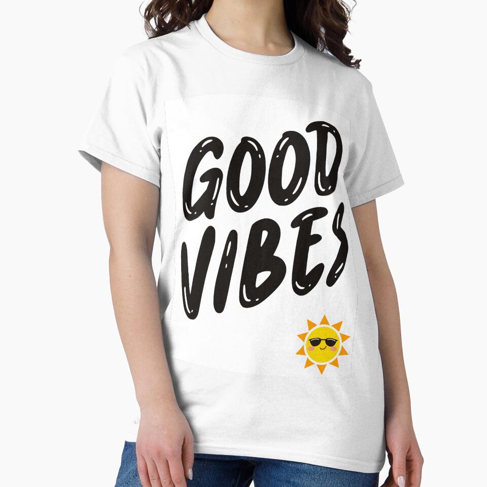 GOOD VIBES T-SHIRT by Cute Corner Studio