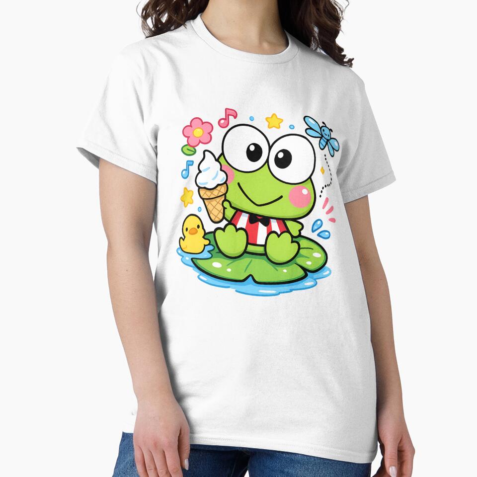 Happy Keroppi with ice cream and ducky by Mich.shop