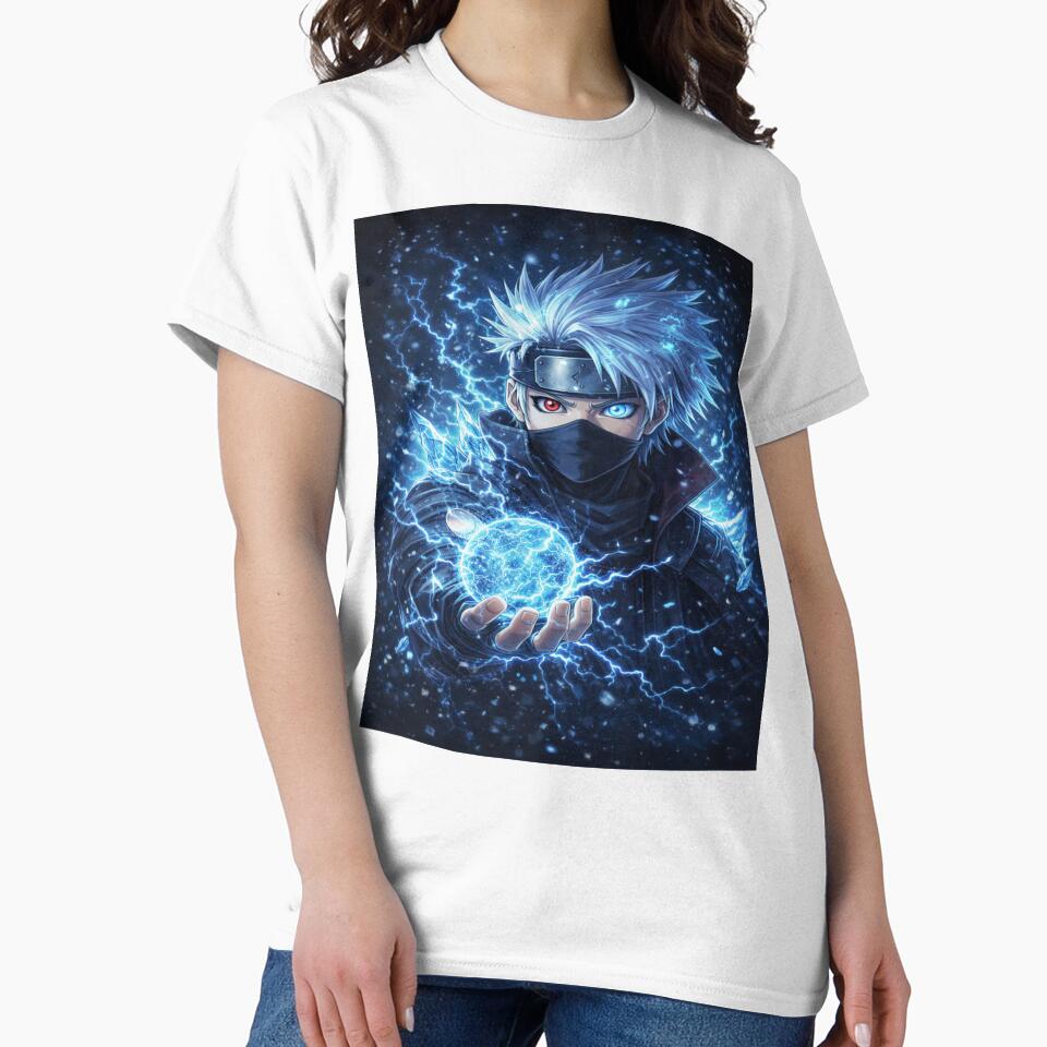 Ice Lightning Ninja Anime Sticker ❄️⚡ | Frost Power Warrior Hoodie Design | Cool Blue Anime Aesthetic by SSVSTICKERS