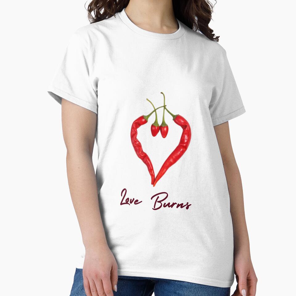 Love Burns — Chilli Heart Garden Shirt by RootsandRiot