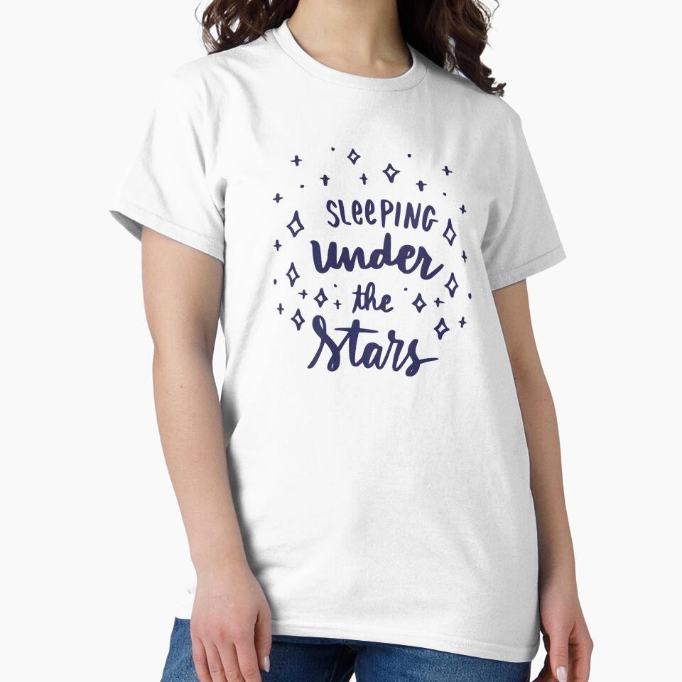 Women Adventure Sleeping Under the Stars Unisex T-Shirt by MPDesignStudio