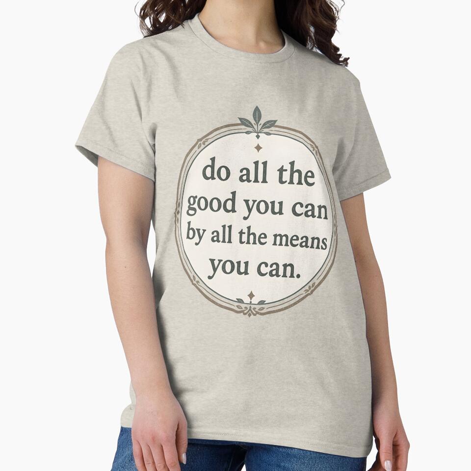 Do All the Good You Can – Minimal Circular Quote Illustration by KivaroArt