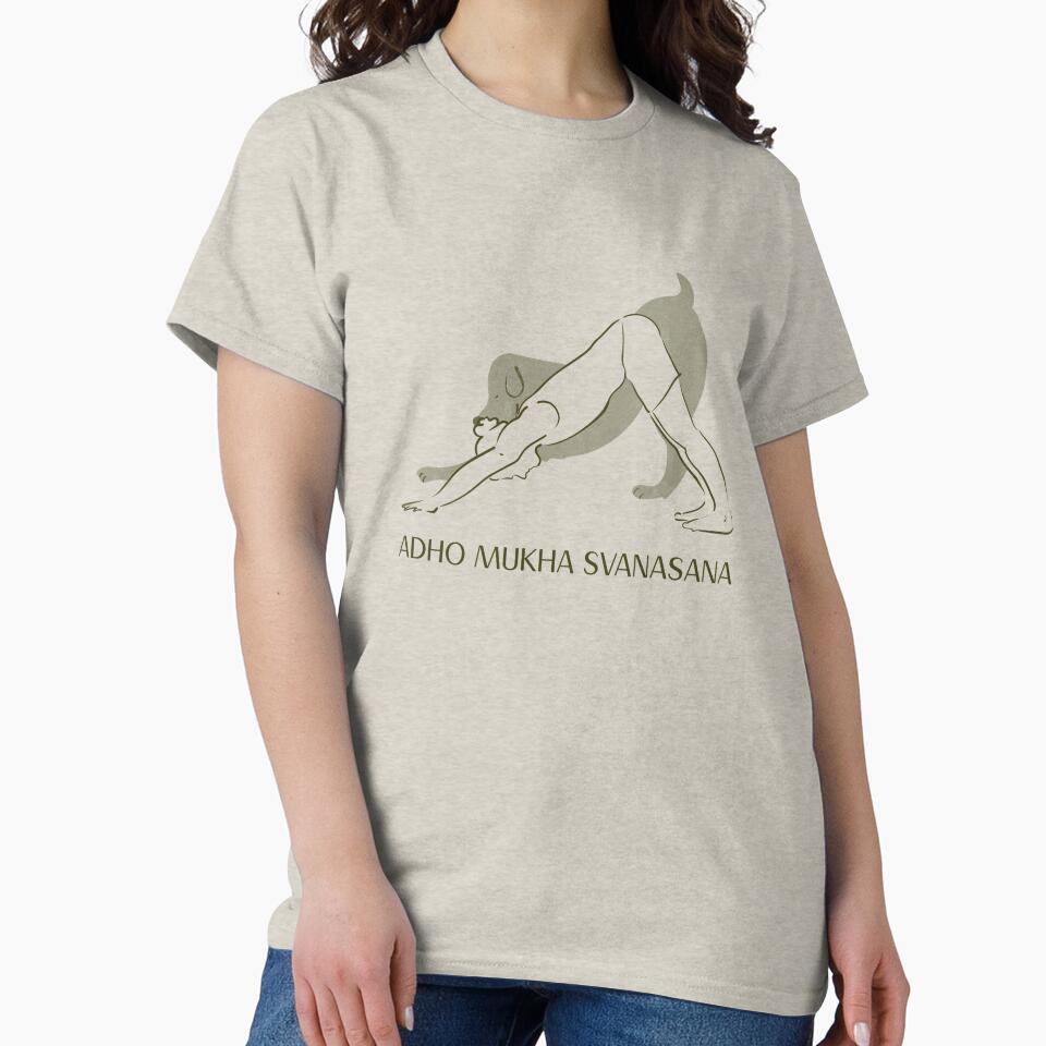 Downward Dog Yoga Pose Adho Mukha Svanasana – Mindful Yoga Design by WellspringXflow